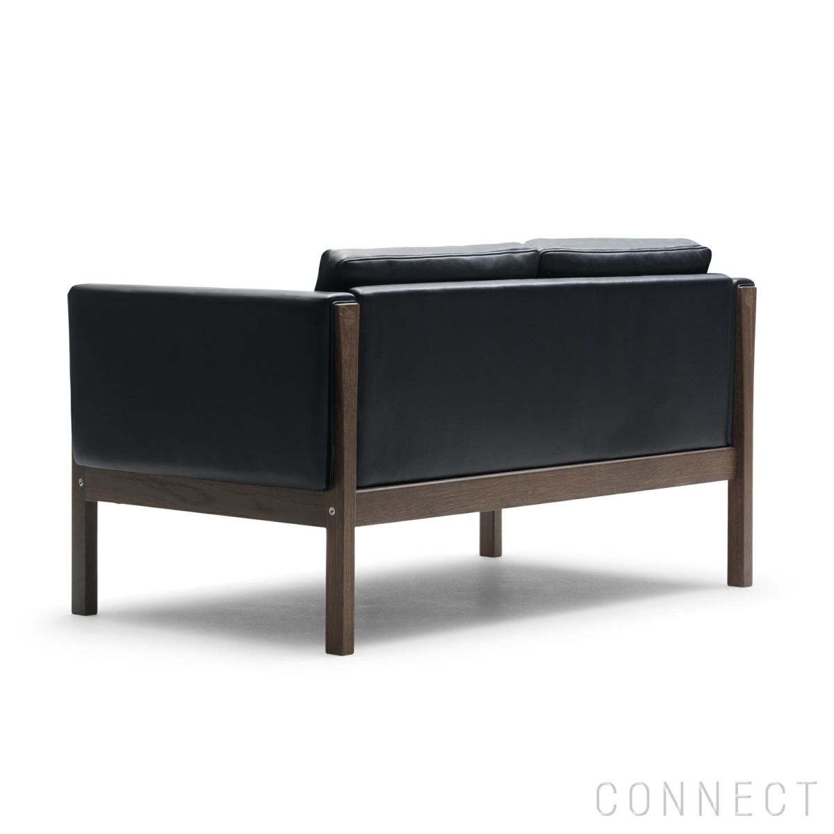 CARL HANSEN & SON（カール・ハンセン＆サン） / CH162 ソファ / ウォルナット材・オイル仕上げ・ブラックレザー（Sif 98） / 2人掛け