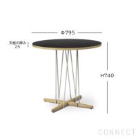 CARL HANSEN & SON（カール・ハンセン＆サン） / E020 EMBRACE TABLE / オーク材・オイル仕上げ・ブラックラミネート・ステンレス脚 φ79.5cm / テーブル 