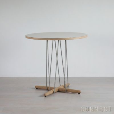 【DINING SET キャンペーン対象・pt10倍】CARL HANSEN & SON（カール・ハンセン＆サン） / E020 EMBRACE TABLE / オーク材・ホワイトオイル仕上げ・ホワイトラミネート・ステンレス脚 φ79.5cm / テーブル