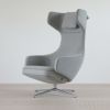 Vitra（ヴィトラ） / Grand Repos（グランレポ）ラウンジチェア / Cosy 2 Cross stitch（コージー2 クロスステッチ） pebble grey / アルミベース・ポリッシュ仕上げ / SH40cm（Low）