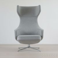 Vitra（ヴィトラ） / Grand Repos（グランレポ）ラウンジチェア / Cosy 2 Cross stitch（コージー2 クロスステッチ） pebble grey / アルミベース・ポリッシュ仕上げ / SH40cm（Low）