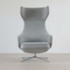 Vitra（ヴィトラ） / Grand Repos（グランレポ）ラウンジチェア / Cosy 2 Cross stitch（コージー2 クロスステッチ） pebble grey / アルミベース・ポリッシュ仕上げ / SH40cm（Low）