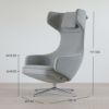 Vitra（ヴィトラ） / Grand Repos（グランレポ）ラウンジチェア / Cosy 2 Cross stitch（コージー2 クロスステッチ） pebble grey / アルミベース・ポリッシュ仕上げ / SH40cm（Low）