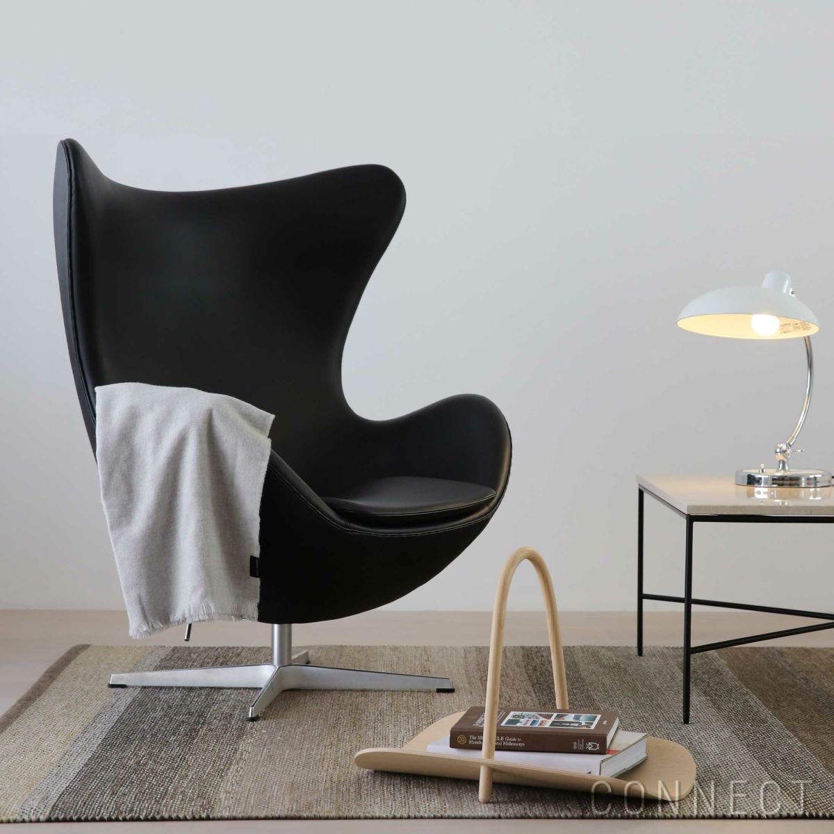 FRITZ HANSEN（フリッツ・ハンセン） / EGG（エッグチェア） / ラウンジチェア / Essential Leather（エッセンシャルレザー） / ブラック