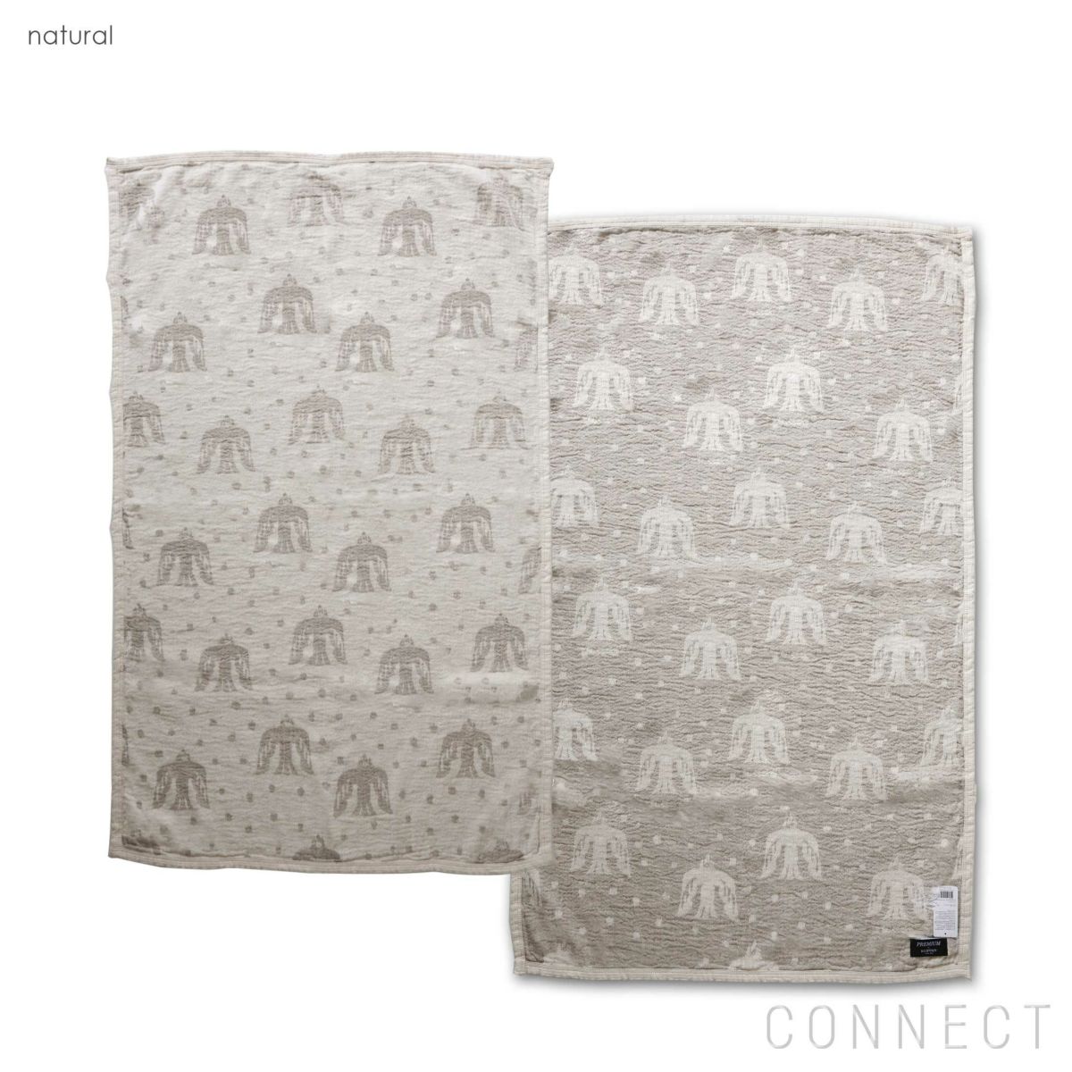 KLIPPAN（クリッパン） / リネン＆シュニールコットンブランケット birds in the snow / ハーフ 90×140cm