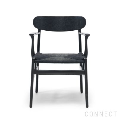 【DINING SET キャンペーン対象・pt10倍】CARL HANSEN & SON（カール・ハンセン＆サン） / CH26  / オーク材・ブラック塗装・ブラックペーパーコード / ダイニングチェア