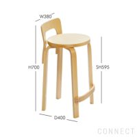 artek ハイチェア K65 ハイチェアK65 / ブラックリノリウムArtek（アルテック） | 公式通販