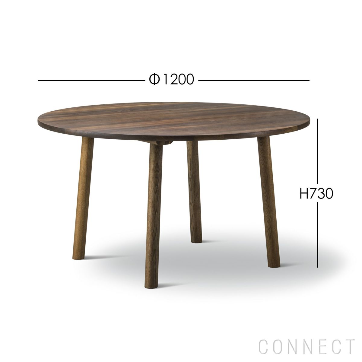 FREDERICIA（フレデリシア） / TARO TABLE / 丸テーブル / スモークドオーク材・オイル仕上げ / Φ120