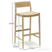 KARIMOKU CASE STUDY（カリモクケーススタディ） / MINATOMIRAI N-BS01-HIGH / ノームバースツール（ HIGH）/ Wood Seat