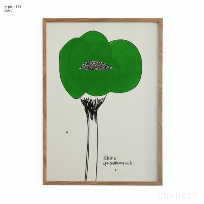 山口一郎　原画　花の絵　Mサイズ 山口一郎 絵 / HANA（モノクロ）/ サイズ・スクエア（小