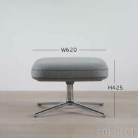 Vitra（ヴィトラ） / Grand Repos（グランレポ）オットマン / Cosy 2 Cross stitch（コージー2 クロスステッチ） pebble grey / アルミベース・ポリッシュ仕上げ / SH40cm（Low）