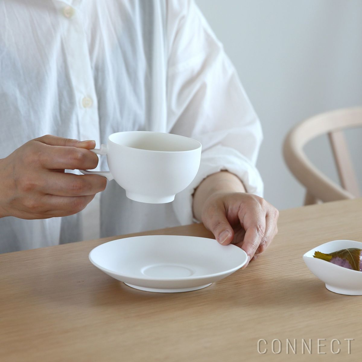 yumiko iihoshi porcelain （イイホシユミコ） / SHIONARI（シオナリ） / saucer（ソーサー） / ホワイト