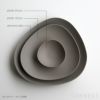 yumiko iihoshi porcelain （イイホシユミコ） / SHIONARI（シオナリ） / plate（プレート） 19.5cm / グレー