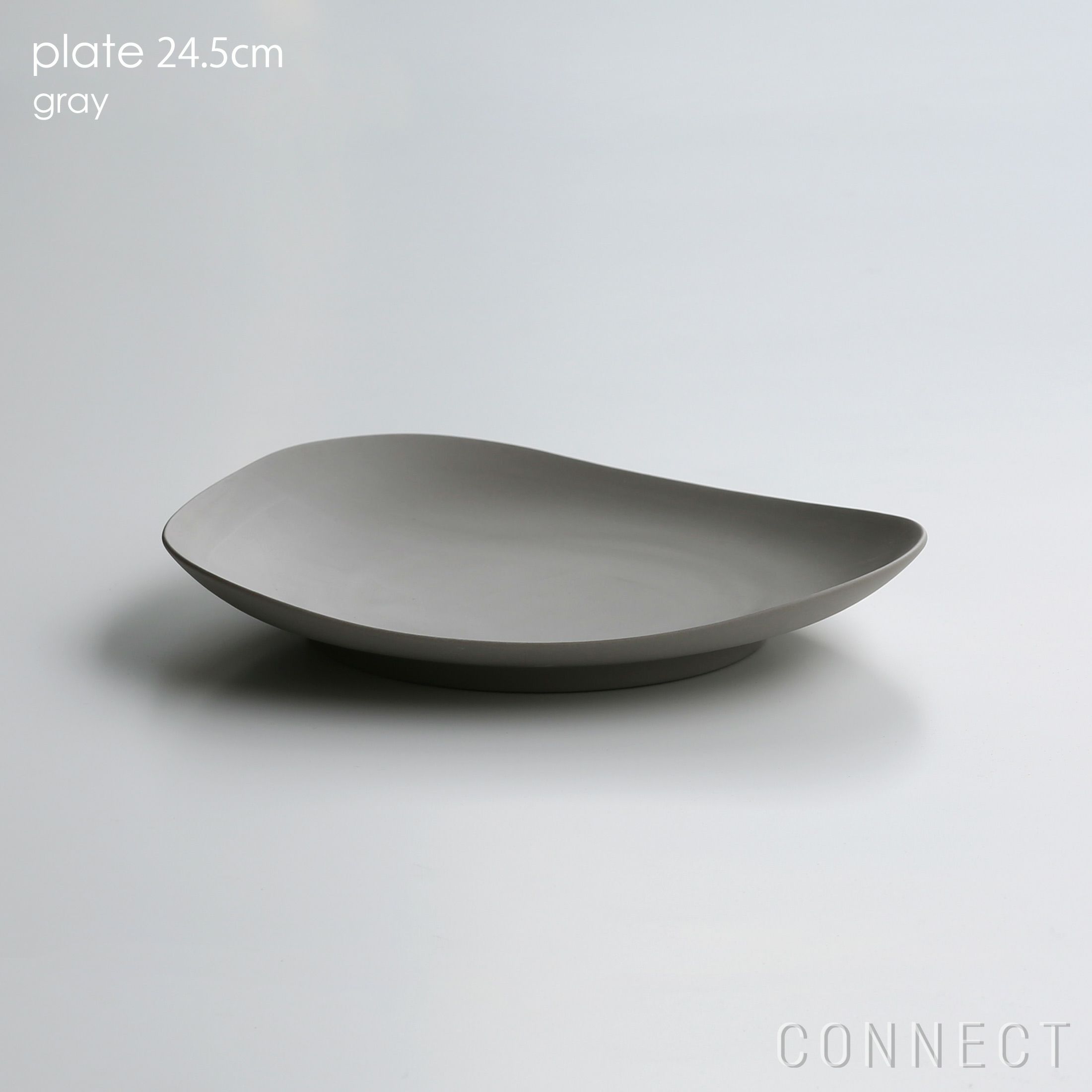 yumiko iihoshi porcelain （イイホシユミコ） / SHIONARI（シオナリ） / plate（プレート） 24.5cm / グレー