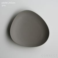 yumiko iihoshi porcelain （イイホシユミコ） / SHIONARI（シオナリ） / plate（プレート） 24.5cm / グレー
