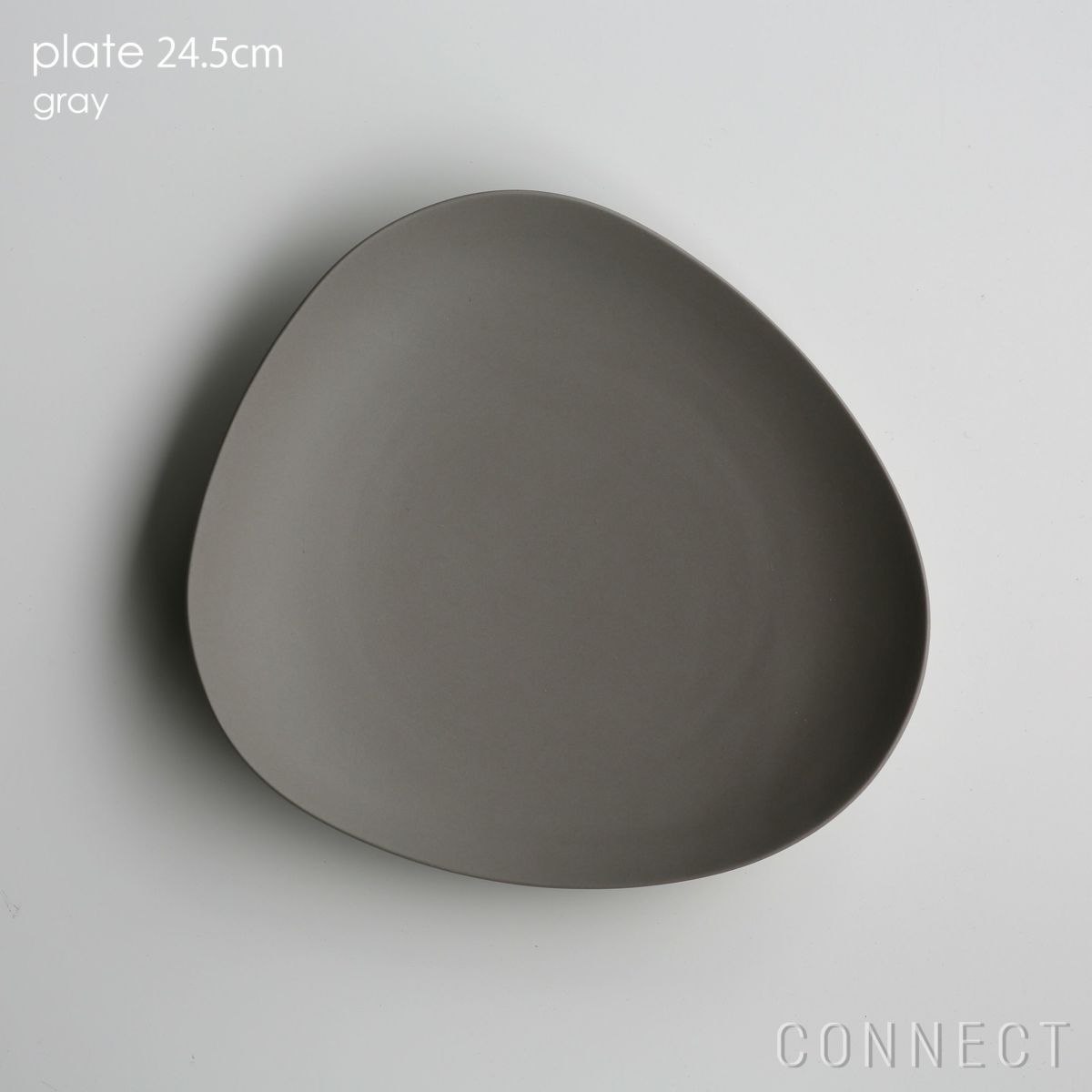 yumiko iihoshi porcelain （イイホシユミコ） / SHIONARI（シオナリ） / plate（プレート） 24.5cm / グレー