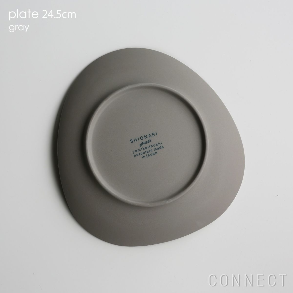 yumiko iihoshi porcelain （イイホシユミコ） / SHIONARI（シオナリ） / plate（プレート） 24.5cm / グレー