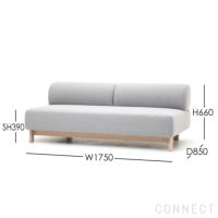 KARIMOKU NEW STANDARD（カリモク ニュースタンダード） / ELEPHANT SOFA 3-Seater Bench （エレファントソファ 3シーターベンチ） / 3人掛 / フレーム ペールナチュラル