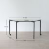Vitra（ヴィトラ） / Map Table（マップテーブル）台形 W1500 / ベーシックダーク脚・パウダーコート仕上げ / ブレーキ・キャスター付き / デスク