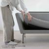 Vitra（ヴィトラ） / Suita Sofa 2-Seater back cushion Classic（ スイタ ソファ 2シーター, バック クッション クラシック ）トレー付き / F120 Credo  /ベーシックダーク脚・パウダーコート仕上げ