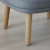 FRITZ HANSEN（フリッツ・ハンセン） / RO FOOT STOOL（ロオチェア用フットスツール） / ウッドレッグ / Sunniva 242（スニバ）グレー