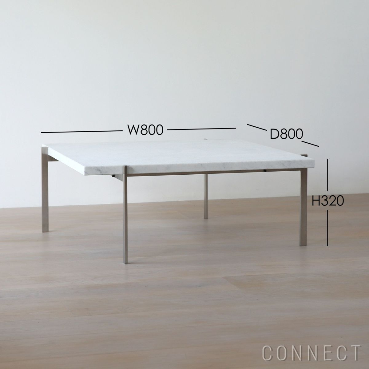 FRITZ HANSEN（フリッツ・ハンセン） / PK61 / 大理石 ロール仕上げ（ホワイト） / コーヒーテーブル / W80