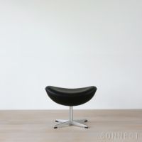FRITZ HANSEN（フリッツ・ハンセン） / EGG FOOT STOOL（エッグチェア用フットスツール） / ラウンジチェア / Essential Leather（エッセンシャルレザー） / ブラック