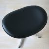 FRITZ HANSEN（フリッツ・ハンセン） / EGG FOOT STOOL（エッグチェア用フットスツール） / ラウンジチェア / Essential Leather（エッセンシャルレザー） / ブラック