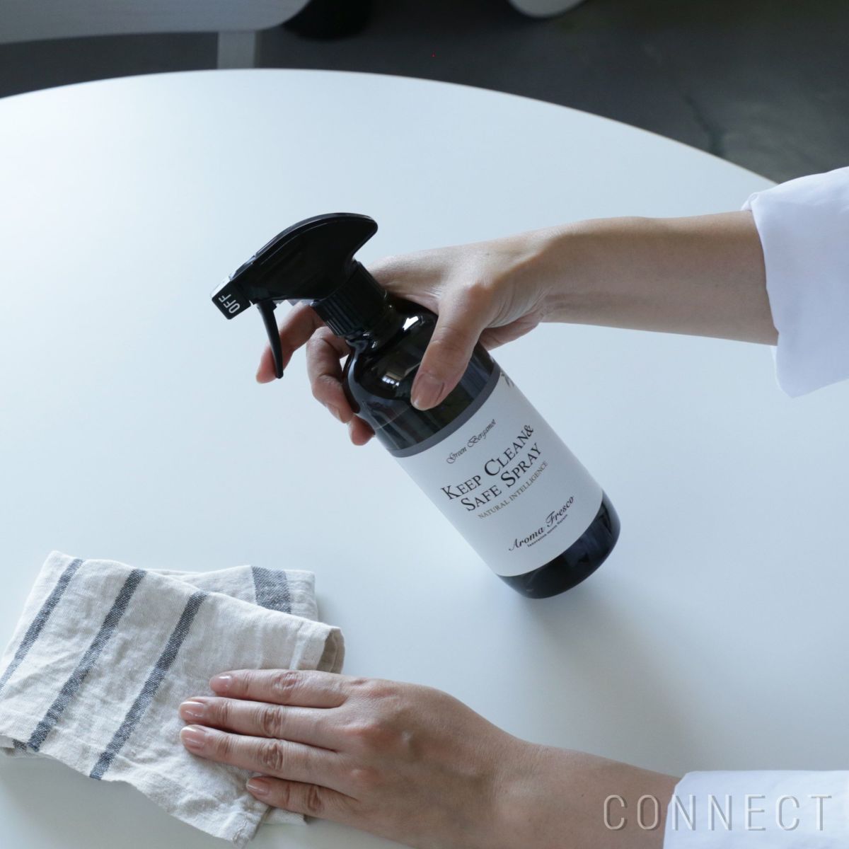 Aroma Fresco（アロマフレスコ） / キープクリーン＆セーフスプレー（キッチン・ダイニング用洗剤）480ml / グリーン・ベルガモット