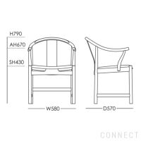 PP Mobler（PPモブラー） / PP56 Chinese Chair（チャイニーズチェア） / アッシュ材・ラッカー仕上げ / スタンダードレザー / ブラック