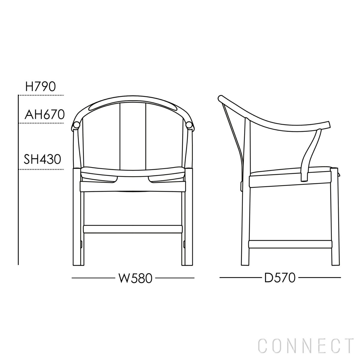 PP Mobler（PPモブラー） / PP56 Chinese Chair（チャイニーズチェア） / アッシュ材・ソープ仕上げ / スタンダードレザー / ナチュラル