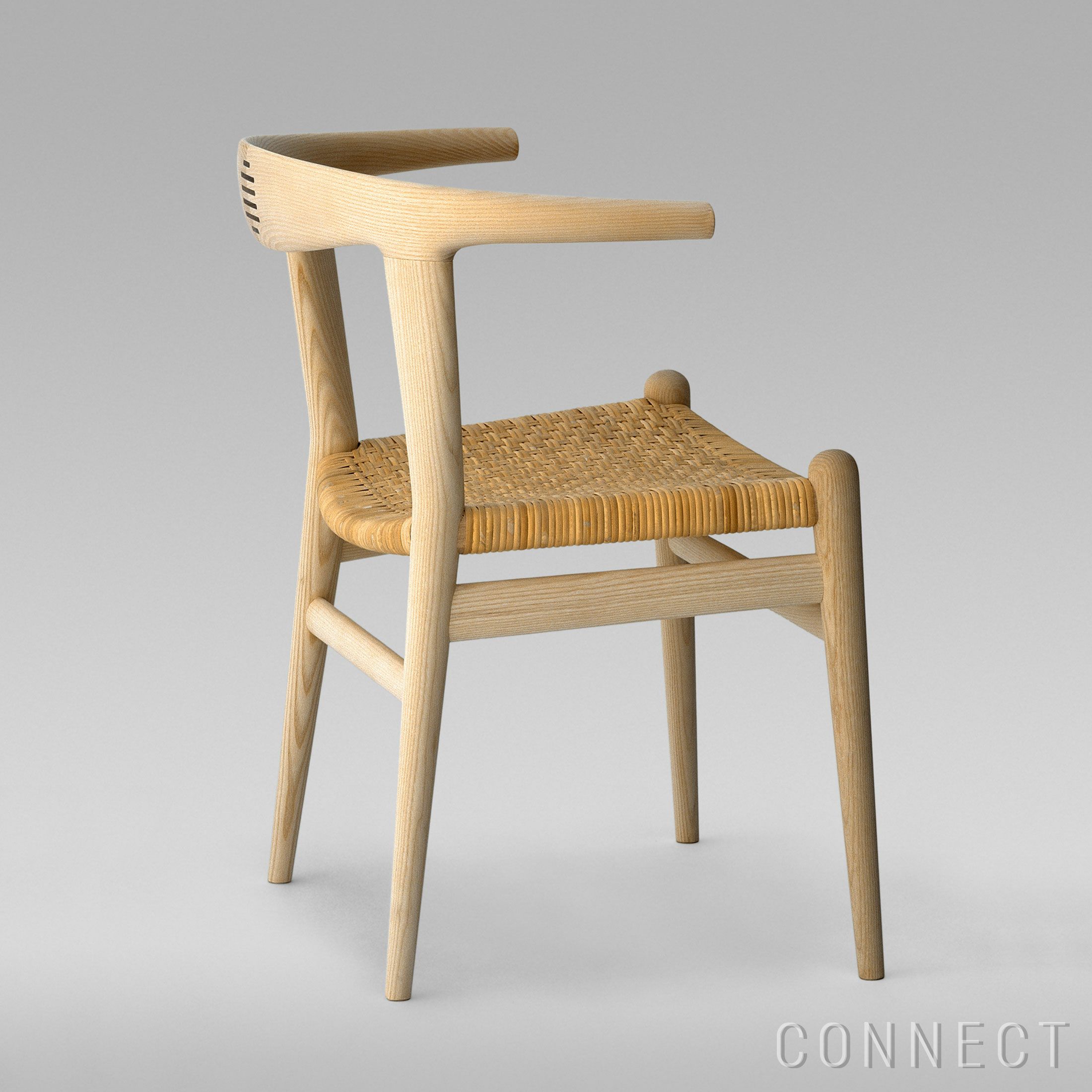 PP Mobler（PPモブラー） / PP518 Bull Chair（ブルチェア） / アッシュ材・ソープ仕上げ / ナチュラルペーパーコード