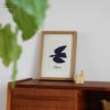 山口一郎 シルクスクリーン 「Blue Bird（青い鳥）」 / アートポスター / ポストカードサイズ