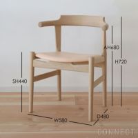 PP Mobler（PPモブラー） / PP58 チェア / オーク材・ソープ仕上げ / スタンダードレザー / ナチュラル