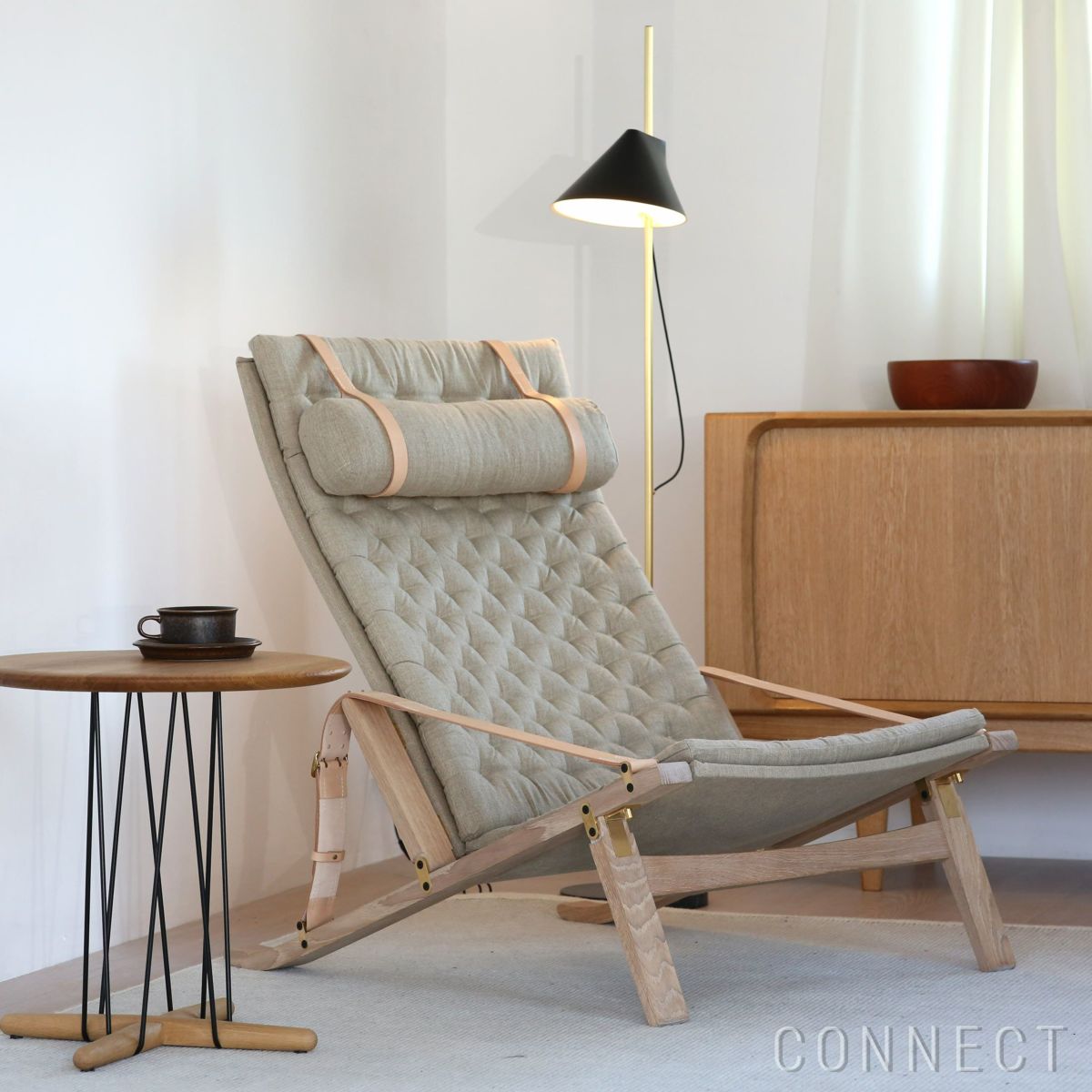 CARL HANSEN & SON（カール・ハンセン＆サン） / FK10 / オーク材・ホワイトオイル仕上げ・ナチュラルキャンバス / ラウンジチェア