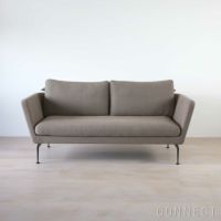 Vitra（ヴィトラ） / Suita Sofa 2-Seater back cushion Classic（ スイタ ソファ 2シーター バック クッション クラシック）トレー付き / Dumet 17 sand melange / ベーシックダーク脚・パウダーコート仕上げ