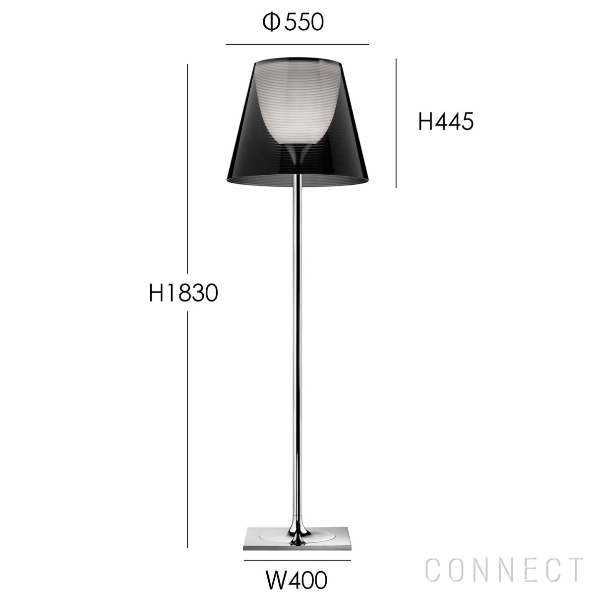 FLOS（フロス） / KTRIBE F3（ケートライブF3） / スモーキーグレー / フロアランプ