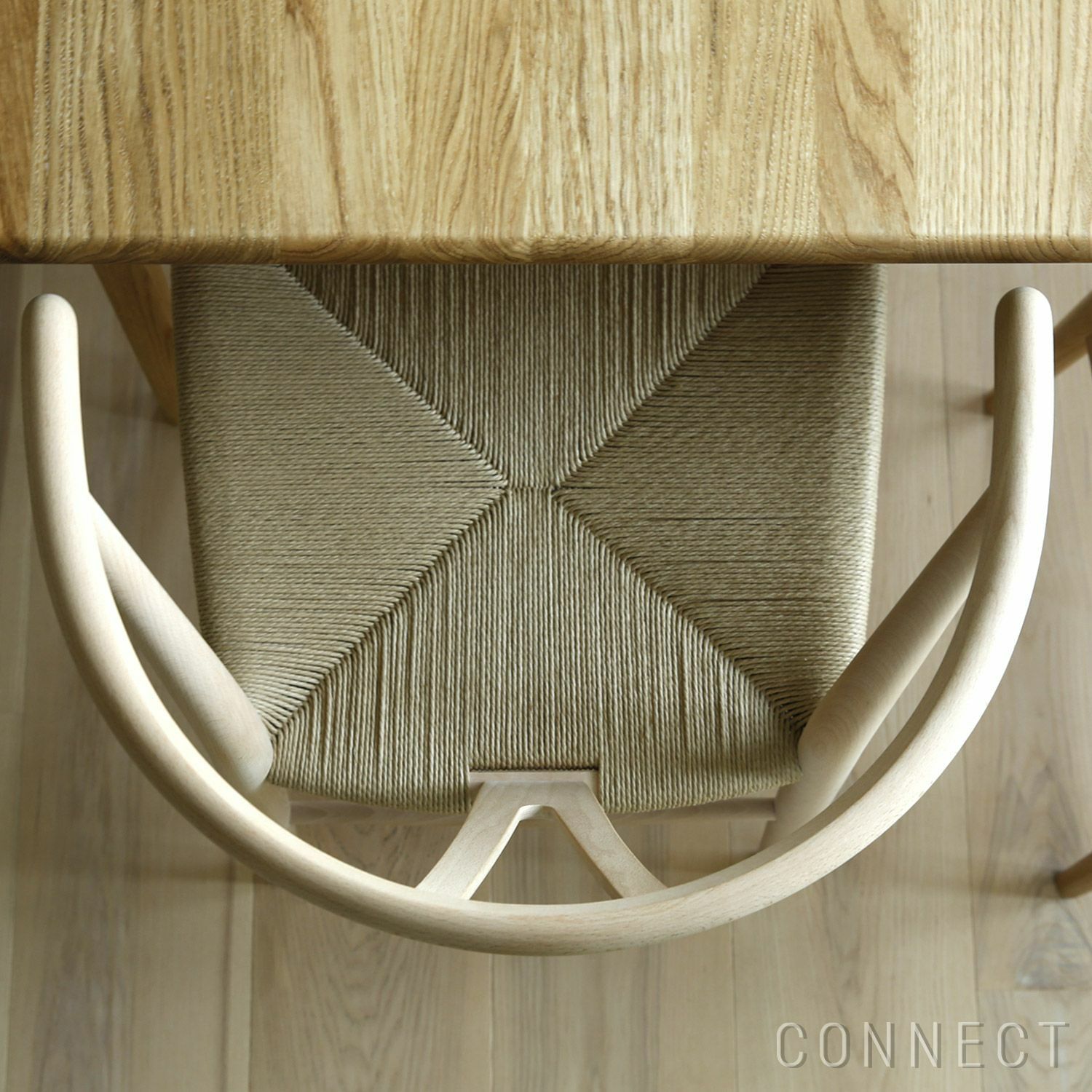 CONNECTセレクトダイニングセットCARL HANSEN & SON（カール・ハンセン＆サン） BA103 ホワイトラミネート天板（オーク材・オイル仕上げ）＋ CH24 / Yチェア （ワイチェア） ビーチ材・ソープ仕上げ 【SH43cm】