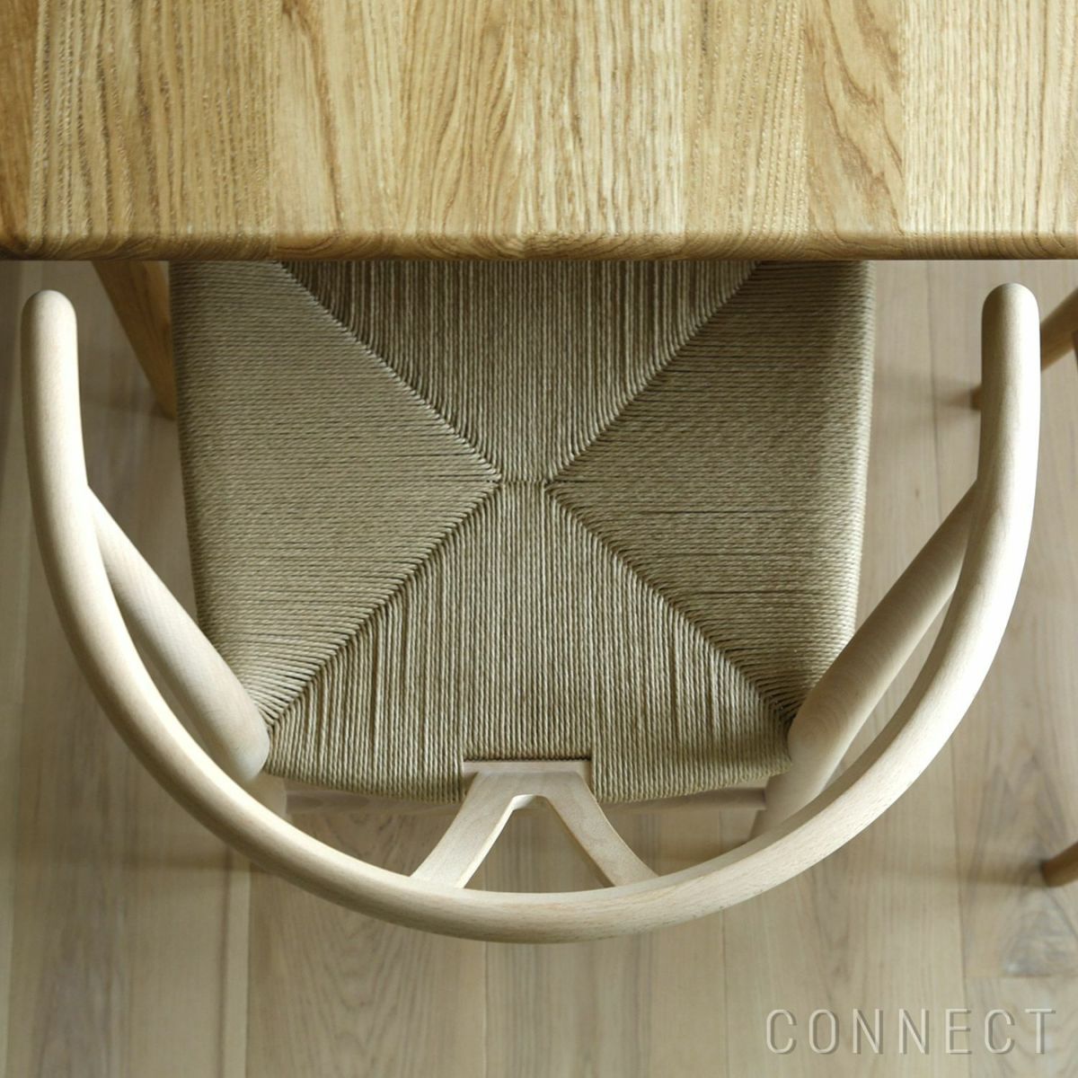 CONNECTセレクトダイニングセットCARL HANSEN & SON（カール・ハンセン＆サン） BA103 ホワイトラミネート天板（オーク材・オイル仕上げ）＋ CH24 / Yチェア （ワイチェア） ビーチ材・ソープ仕上げ 【SH43cm】