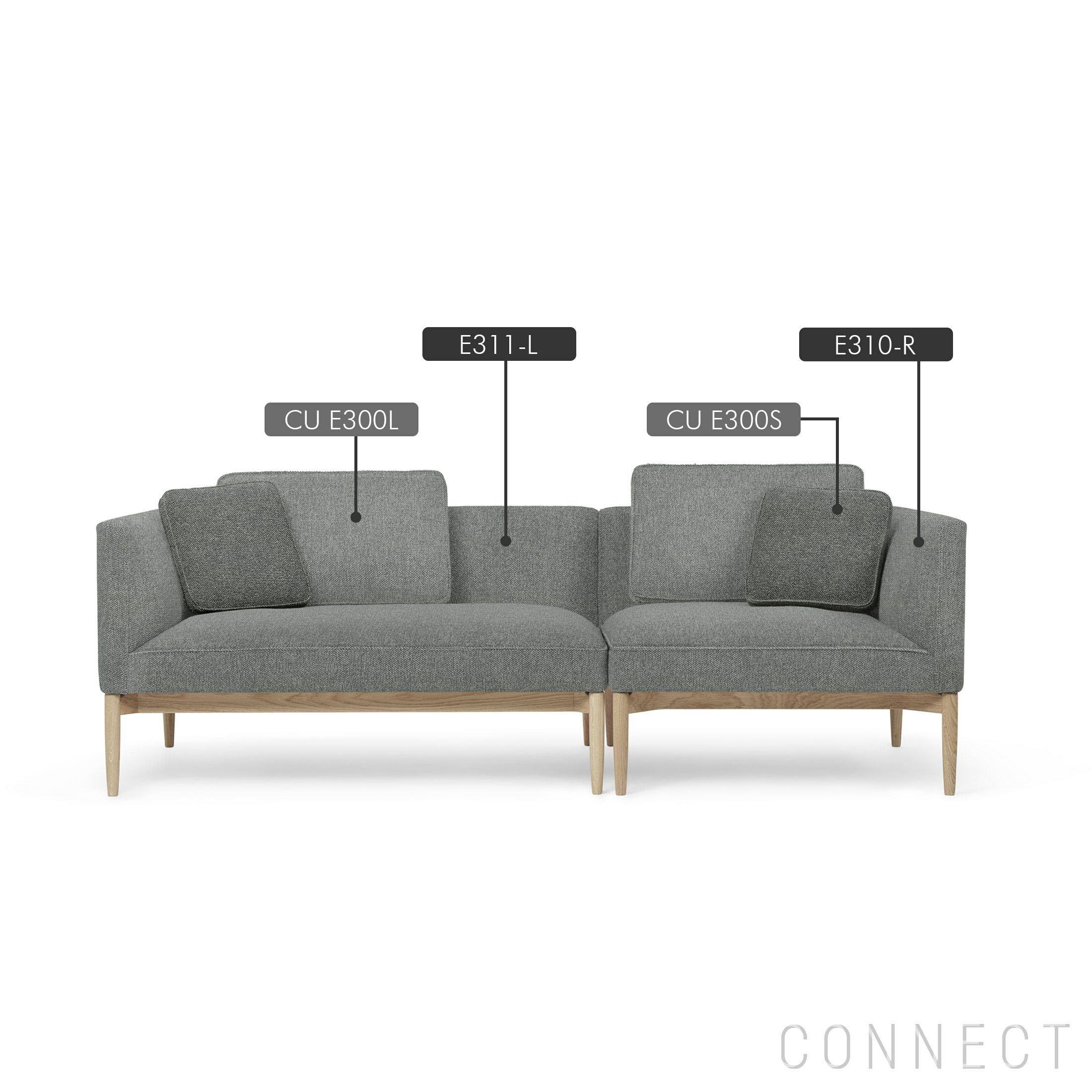 CARL HANSEN & SON （カール・ハンセン＆サン） / EMBRACE SOFA（エンブレイスソファ）セット / E311・E310 / オーク材・オイル仕上げ / Hallingdal（ハリンダル）