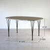 FRITZ HANSEN（フリッツ・ハンセン） / TABLE SERIES（テーブルシリーズ）B612 / スーパー楕円テーブル / ブラウンオッタワ / ブラウンブロンズ脚