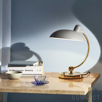 FRITZ HANSEN（フリッツ・ハンセン） / KAISER idell（カイザー・イデル） / Luxus テーブルランプ・デスクスタンド / イージーグレー・真鍮（無加工） 《LED電球プレゼント》