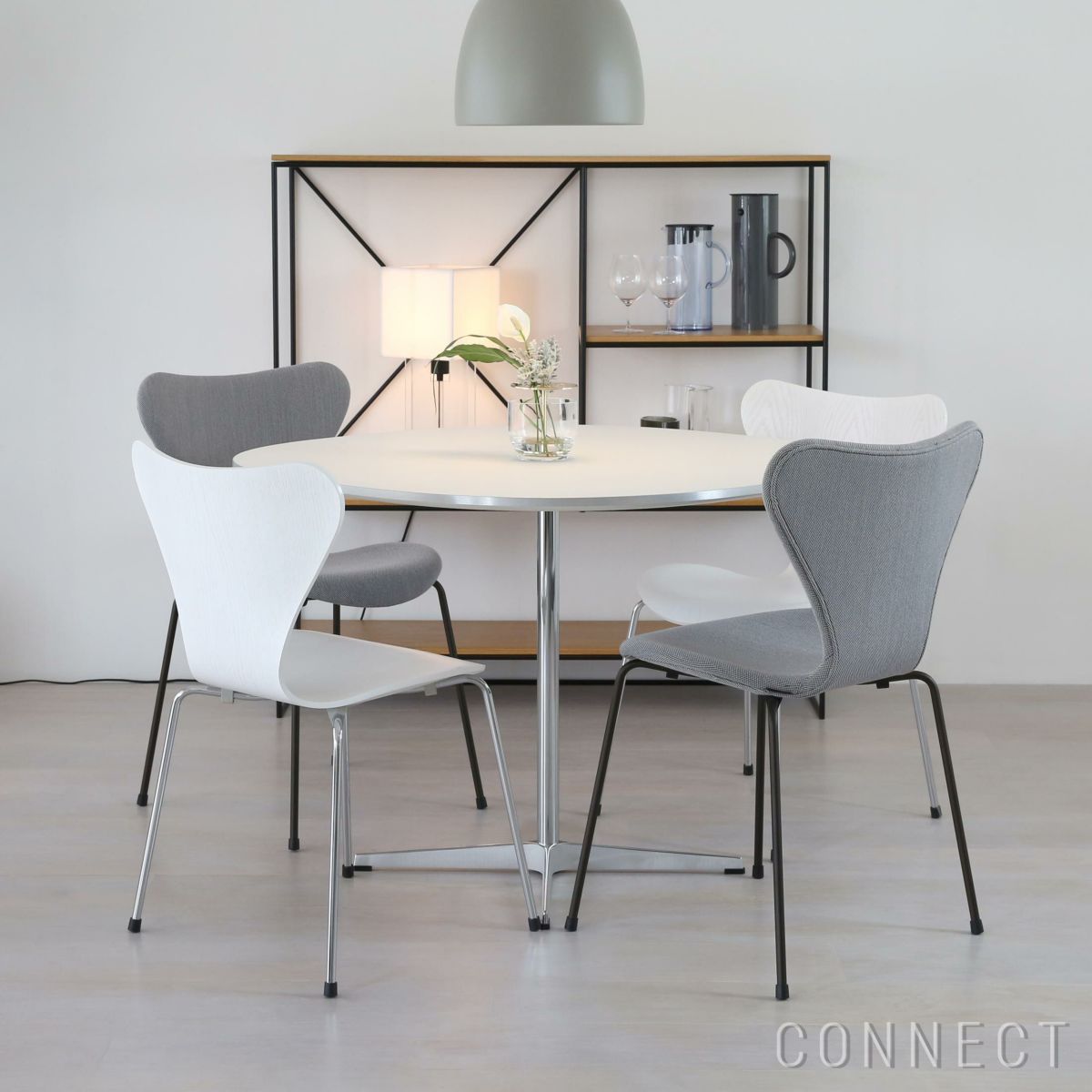 FRITZ HANSEN（フリッツ・ハンセン） / TABLE SERIES（テーブルシリーズ）A603 / スーパー円テーブル / ホワイト / クローム脚