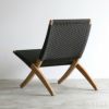 CARL HANSEN & SON （カール・ハンセン＆サン） / MG501 キューバチェア / チーク材・無塗装・フラットロープ チャコール（Charcoal 1402） / 屋外用ラウンジチェア