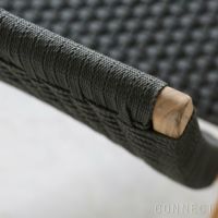 CARL HANSEN & SON （カール・ハンセン＆サン） / MG501 キューバチェア / チーク材・無塗装・フラットロープ チャコール（Charcoal 1402） / 屋外用ラウンジチェア