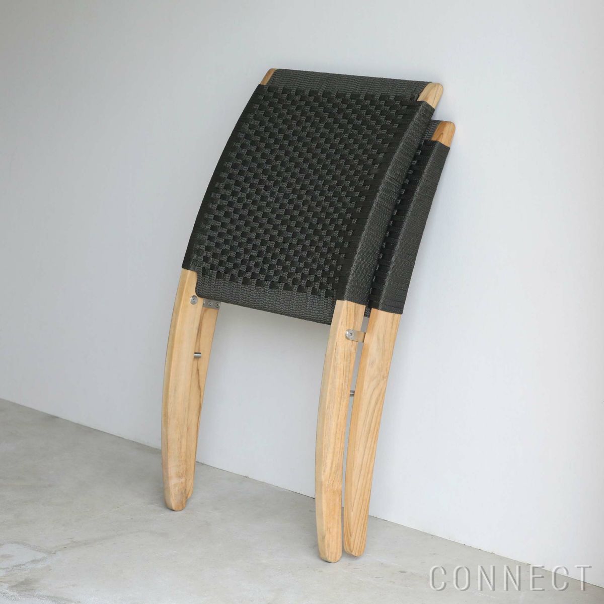 CARL HANSEN & SON （カール・ハンセン＆サン） / MG501 キューバチェア / チーク材・無塗装・フラットロープ チャコール（Charcoal 1402） / 屋外用ラウンジチェア