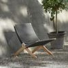 CARL HANSEN & SON （カール・ハンセン＆サン） / MG501 キューバチェア / チーク材・無塗装・フラットロープ チャコール（Charcoal 1402） / 屋外用ラウンジチェア