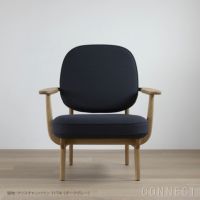 FRITZ HANSEN（フリッツ・ハンセン） / FRED（フレッド） / ラウンジチェア / オーク材・クリアラッカー仕上げ / Christianshavn 1174（クリスチャンハウン）ダークグレー