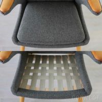 PP Mobler（PPモブラー） / PP19（パパベア） イージーチェア / チェリー材・オイル仕上げ / Hallingdal 65・368（ハリンダル） / Buttons Elegance mocca / ラウンジチェア