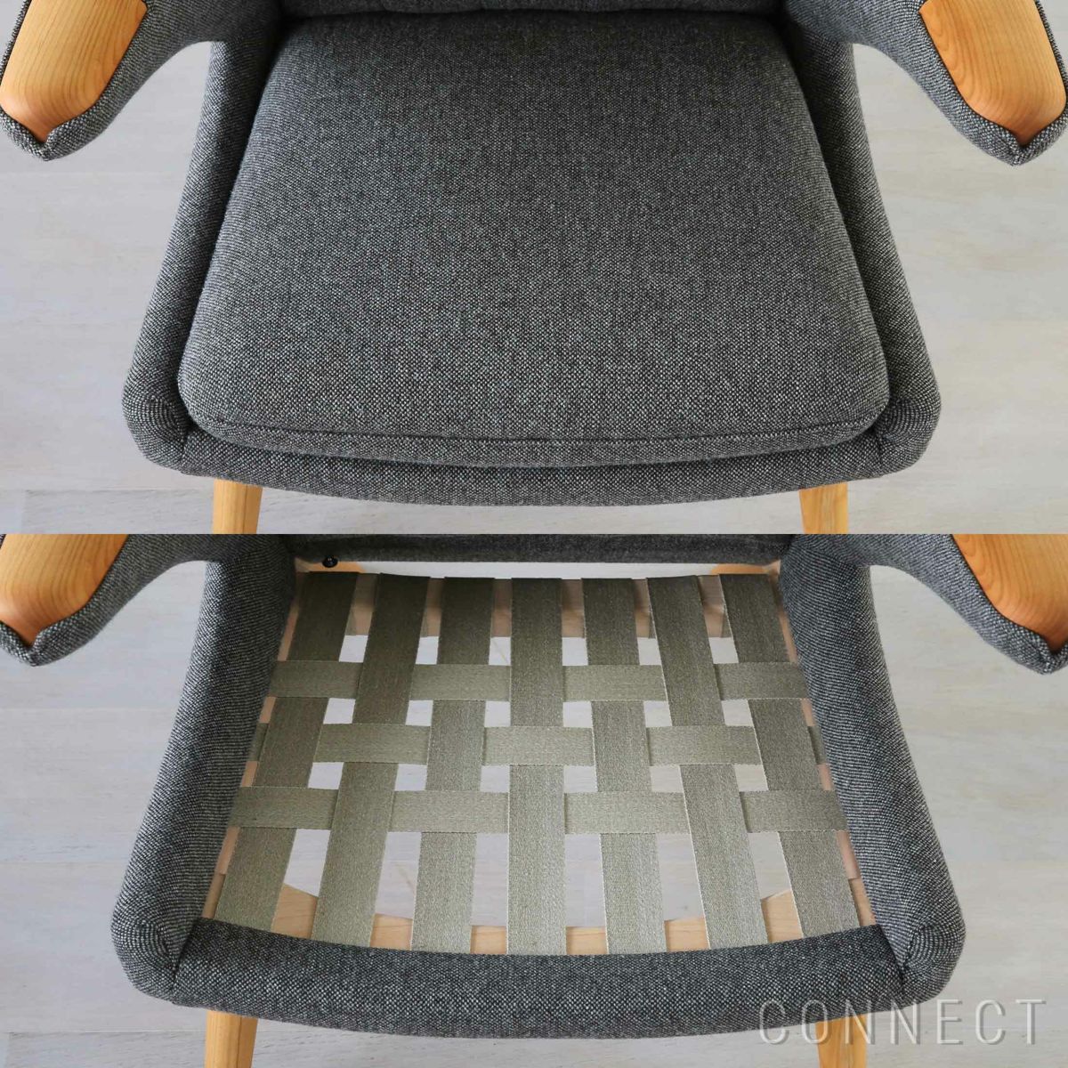 PP Mobler（PPモブラー） / PP19（パパベア） イージーチェア / チェリー材・オイル仕上げ / Hallingdal 65・368（ハリンダル） / Buttons Elegance mocca / ラウンジチェア